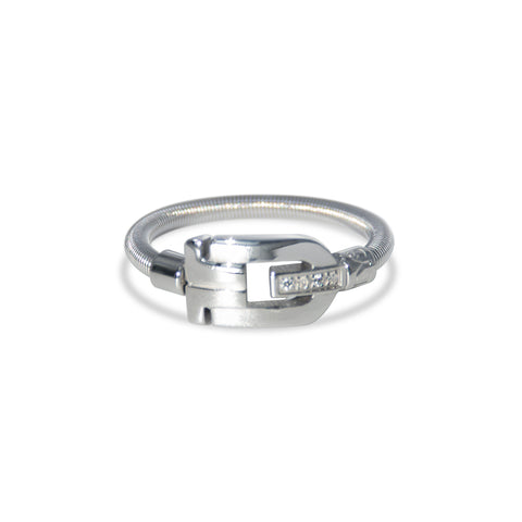 Diapason VIBES Ring - Silver color with Diamonds