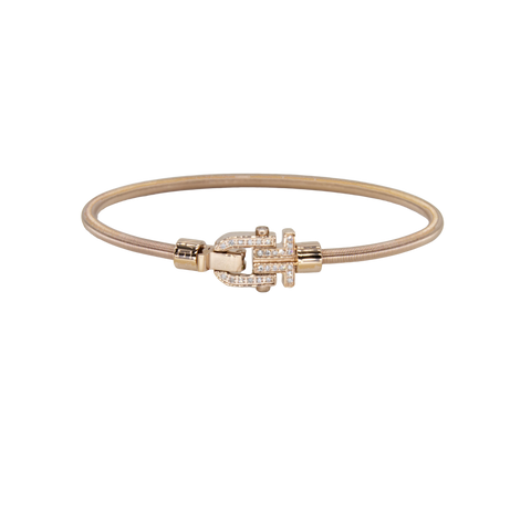 Diapason VIBES Bangle Pink String , Pink Buckle and Diamonds