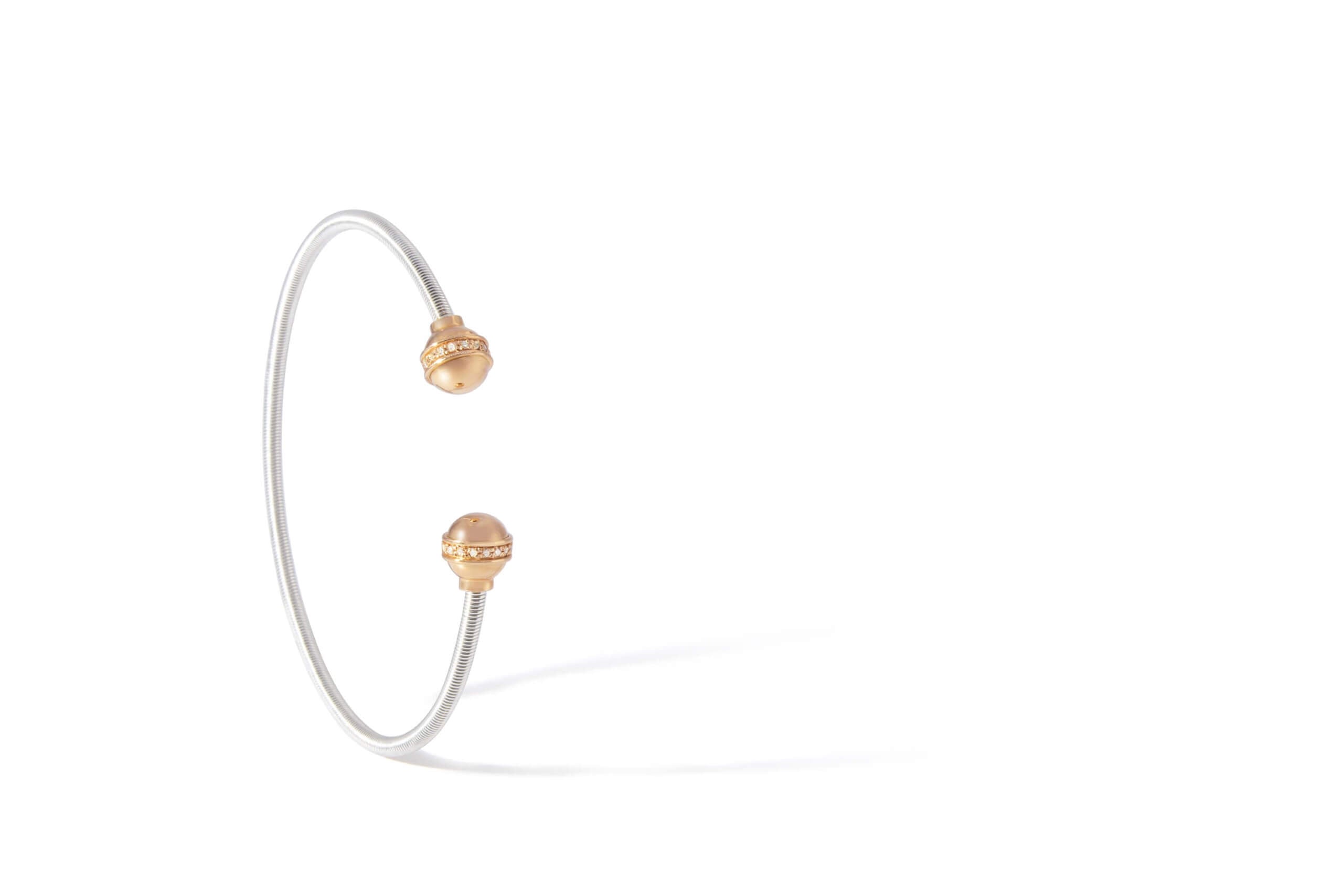 Prelude Sphere Bangle In 18K Gold And Sterling Silver 925 2