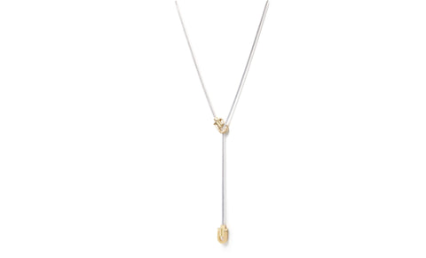 Long Diapason Necklace in 18K Yellow Gold on Sterling Silver