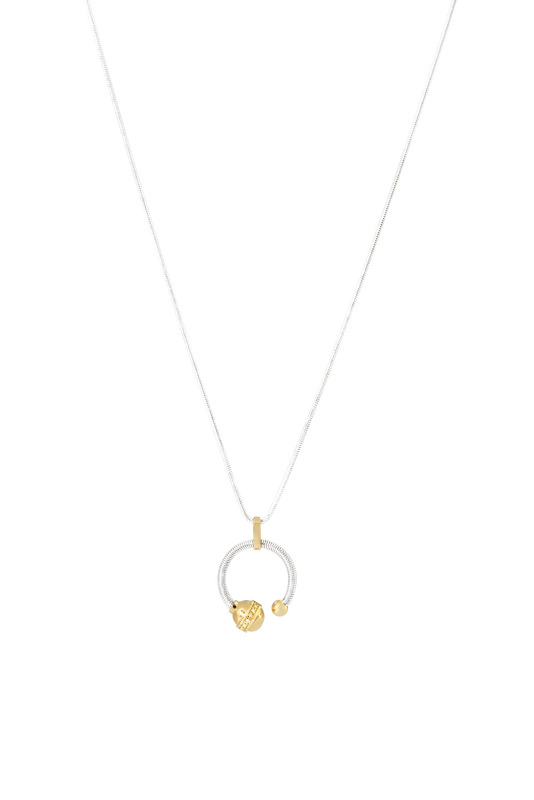 Prelude Sphere Necklace In 18K Gold And Sterling Silver 925 1