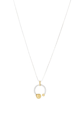 Prelude Sphere Necklace in 18K  Gold  Yellow on Sterling Silver Chain